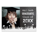 Invitación de la graduación de la pizarra su foto tarjetas