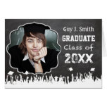 Invitación de la graduación de la pizarra su foto tarjetas