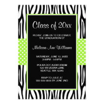 Invitación de la graduación del lunar de la verde 