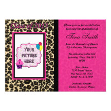 Invitación de la graduación - leopardo/guepardo ro