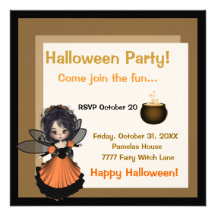 Invitación de la hada de Halloween