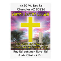 Invitación de la iglesia baptista de la corona