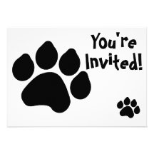 Invitación de la impresión de la pata