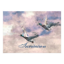 Invitación de la invitación del pato del vuelo