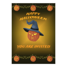 Invitación de la linterna del o de Jack que brilla
