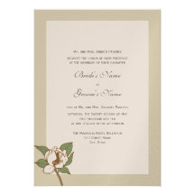 Invitación de la magnolia 5x7