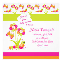 Invitación de la mariposa y de la fiesta de bienve