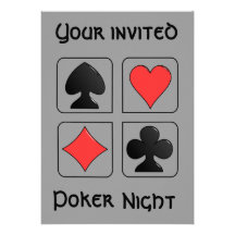 Invitación de la noche del póker