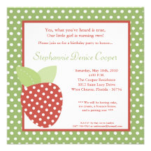 invitación de la pieza del cumpleaños de la fruta 