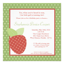 invitación de la pieza del cumpleaños de la fruta 