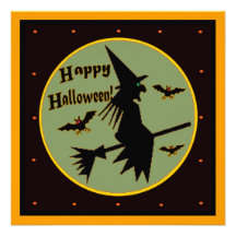 Invitación de la plantilla de la bruja de Hallowee