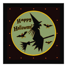 Invitación de la plantilla de la bruja de Hallowee