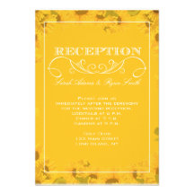 Invitación de la recepción del girasol