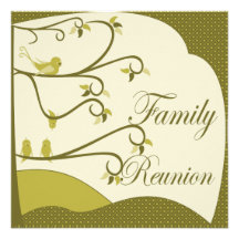 Invitación de la reunión de familia de pájaros (am