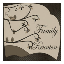 Invitación de la reunión de familia de pájaros (Br