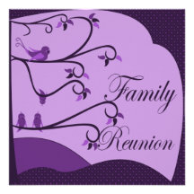 Invitación de la reunión de familia de pájaros (pú