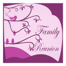 Invitación de la reunión de familia de pájaros (ro