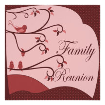 Invitación de la reunión de familia de pájaros (ro