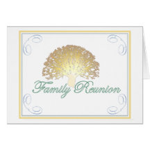Invitación de la reunión de familia del árbol del  tarjeton