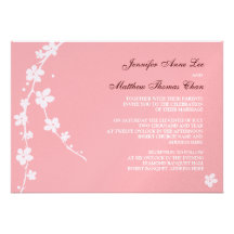 Invitación de la silueta de la rama de Sakura
