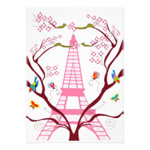 Invitación de la torre Eiffel