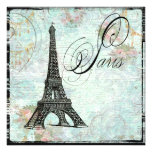 Invitación de la torre Eiffel de Eiffel del viaje 