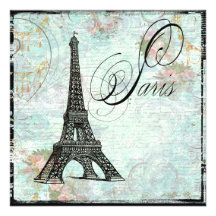 Invitación de la torre Eiffel de Eiffel del viaje 