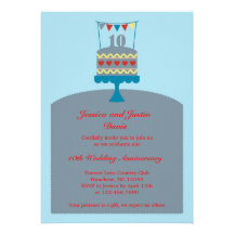 Invitación de la torta del aniversario de boda 10