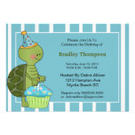 Invitación de la tortuga del muchacho del cumpleañ
