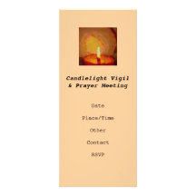 Invitación de la vigilia de luz de una vela