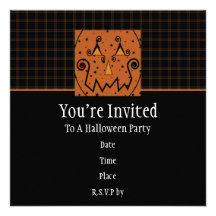 Invitación de las calabazas de la noche estrellada