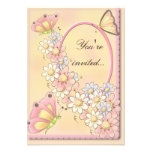 Invitación de las mariposas y de las flores de la 