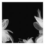 Invitación de las plumas blancas invitaciones