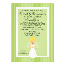 Invitación de los chicas de la comunión del bonito