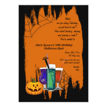 Invitación de los cócteles de Halloween