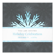 Invitación de los copos de nieve del día de fiesta