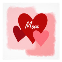 Invitación de los corazones del día de madre