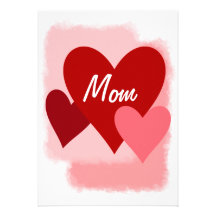 Invitación de los corazones del día de madre