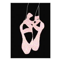 Invitación de los zapatos de ballet del En Pointe