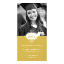 Invitación de lujo de la graduación del sello tarjeta fotográfica
