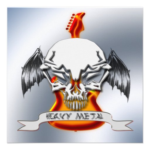 Invitación de metales pesados del fiesta