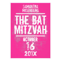 Invitación de Mitzvah del palo de la banda de rock