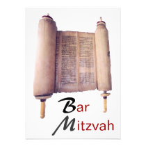 Invitación de Mitzvah Torah de la barra invitaciones