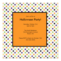 Invitación de moda de Halloween del lunar