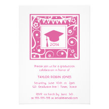 Invitación de moda de la clase de la graduación de