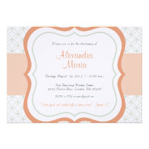 Invitación de moda del bautizo del esmero del bebé