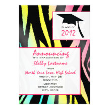Invitación de neón 2012 de la graduación de la ceb
