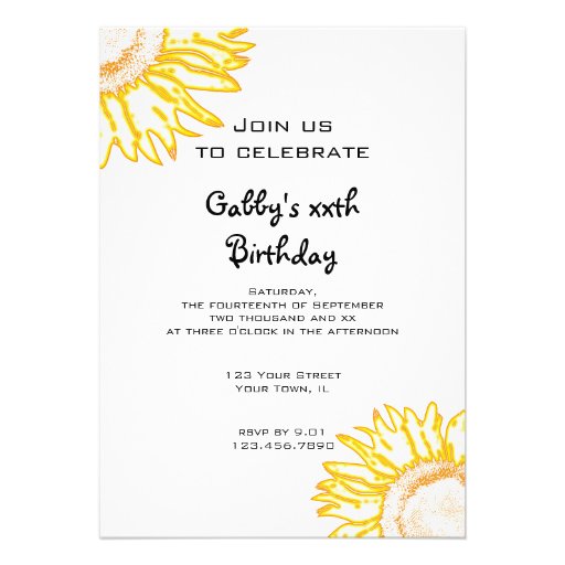 Invitación de neón amarilla de la fiesta de cumple