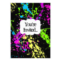 Invitación de neón retra fresca del fiesta de la s