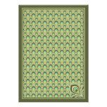 Invitación de Nouveau del pavo real (verde verde o